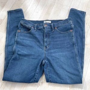 Madewell 10” high rise skinny ankle jeans size 30 tall